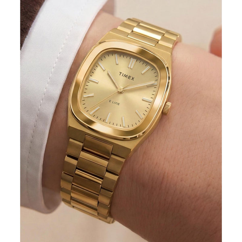 Timex Square 30mm Champagne Dial Analog Women Watch - TW6A00900UJ Watch Timex