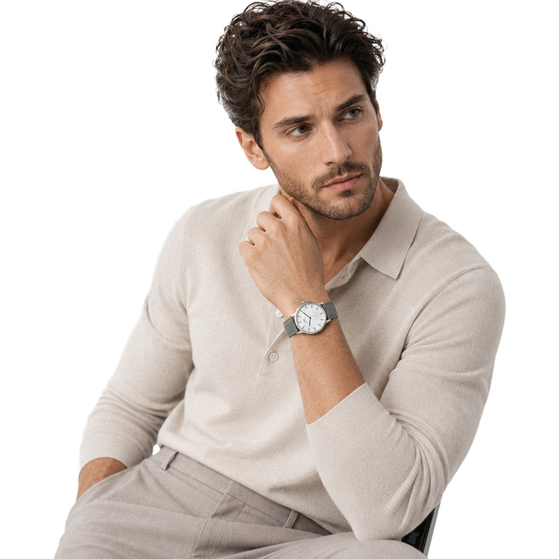 Daniel Wellington Round 42mm Silver Dial Analog Men Watch - DW0DG1200 Watch Daniel Wellington