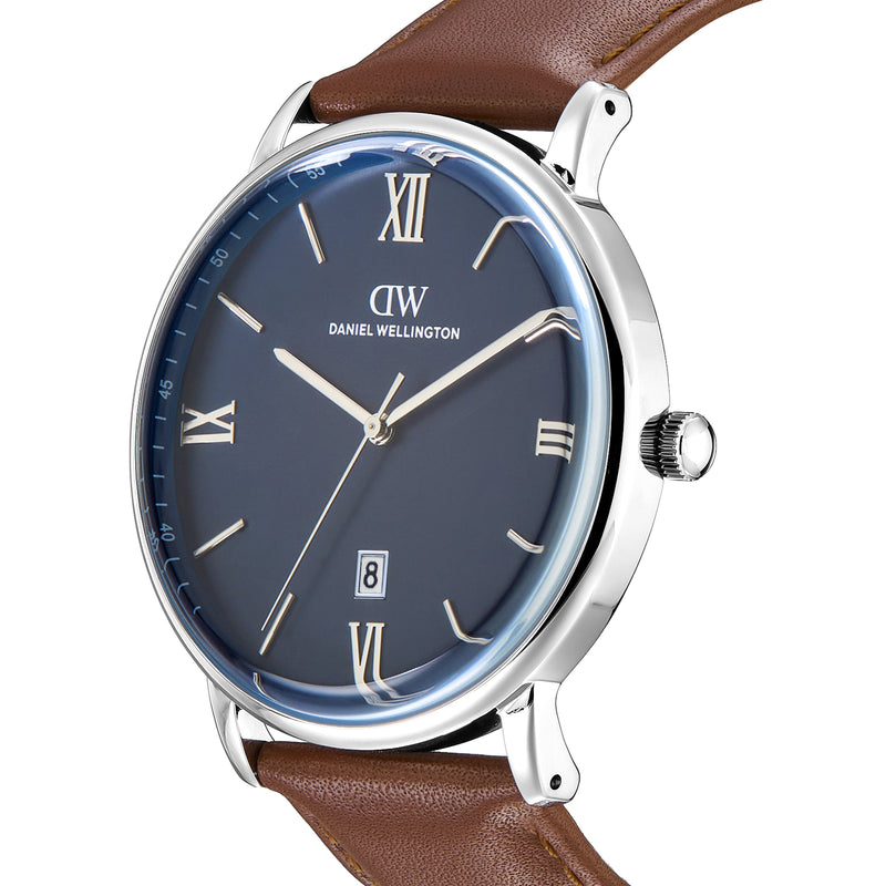 Daniel Wellington Round 42mm Blue Dial Analog Men Watch - DW0DG1800 Watch Daniel Wellington