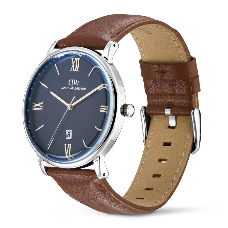 Daniel Wellington Round 42mm Blue Dial Analog Men Watch - DW0DG1800 Watch Daniel Wellington