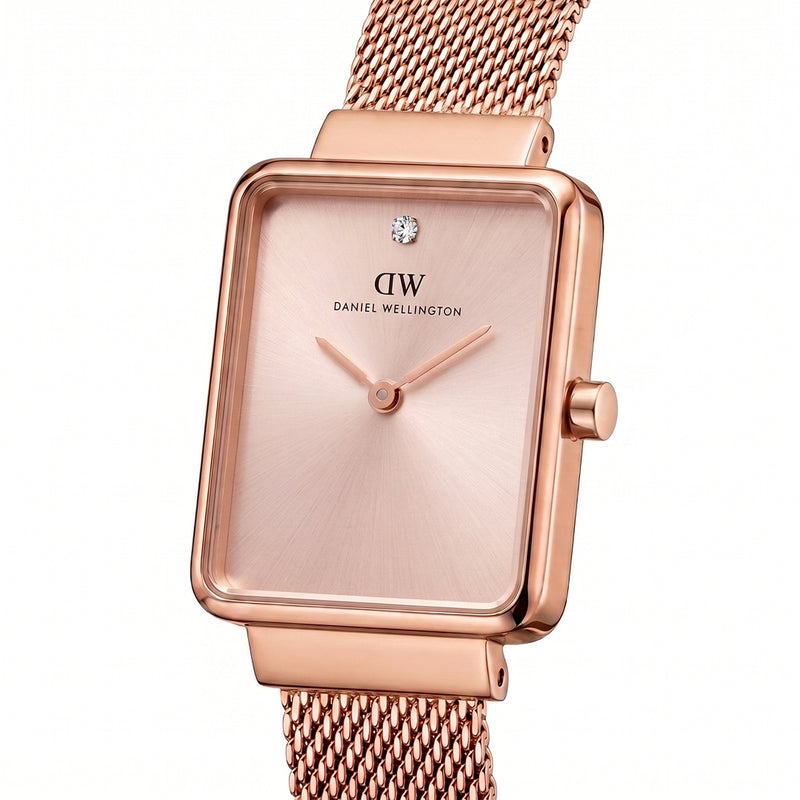 Daniel Wellington Rectangle 22mm Rose Gold-Tone Dial Analog Women Watch - DW0DL1000 Watch Daniel Wellington