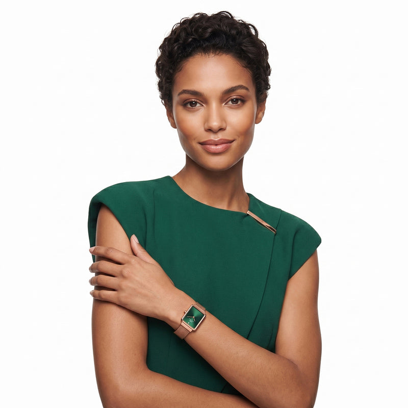 Daniel Wellington Rectangle 22mm Green Dial Analog Women Watch - DW0DL1002 Watch Daniel Wellington