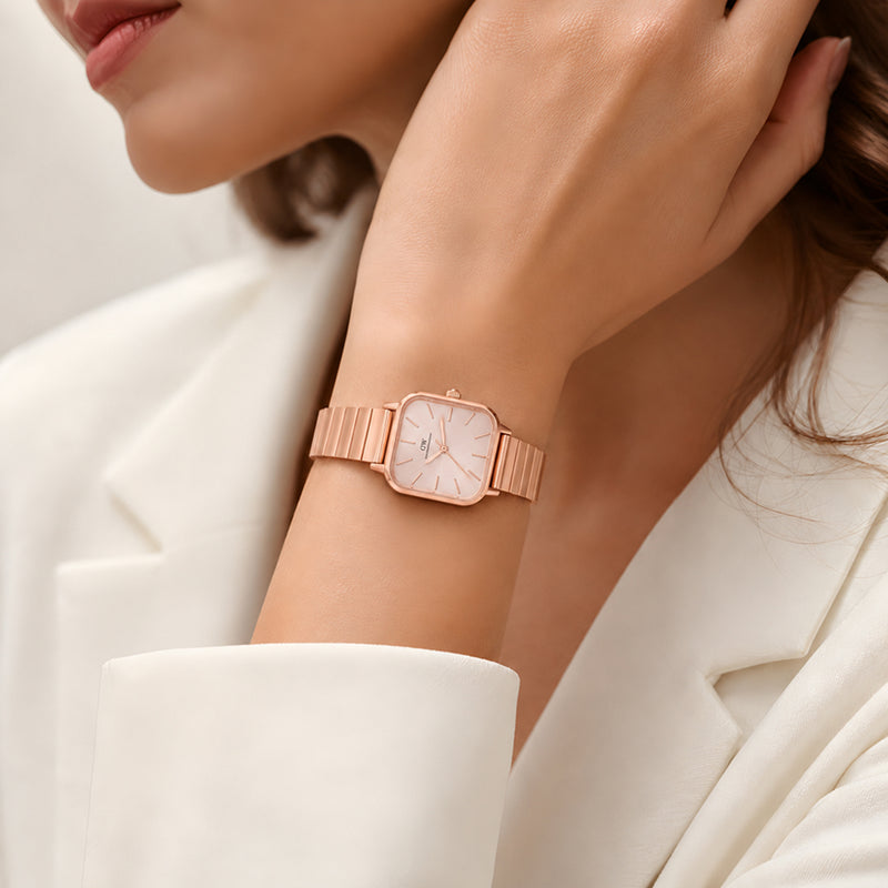Daniel Wellington Square 25mm Gold-Tone Dial Analog Women Watch - DW0DL1201 Watch Daniel Wellington