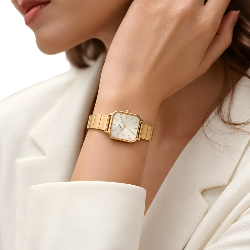 Daniel Wellington Square 25mm Rose Gold-Tone Dial Analog Women Watch - DW0DL1202 Watch Daniel Wellington