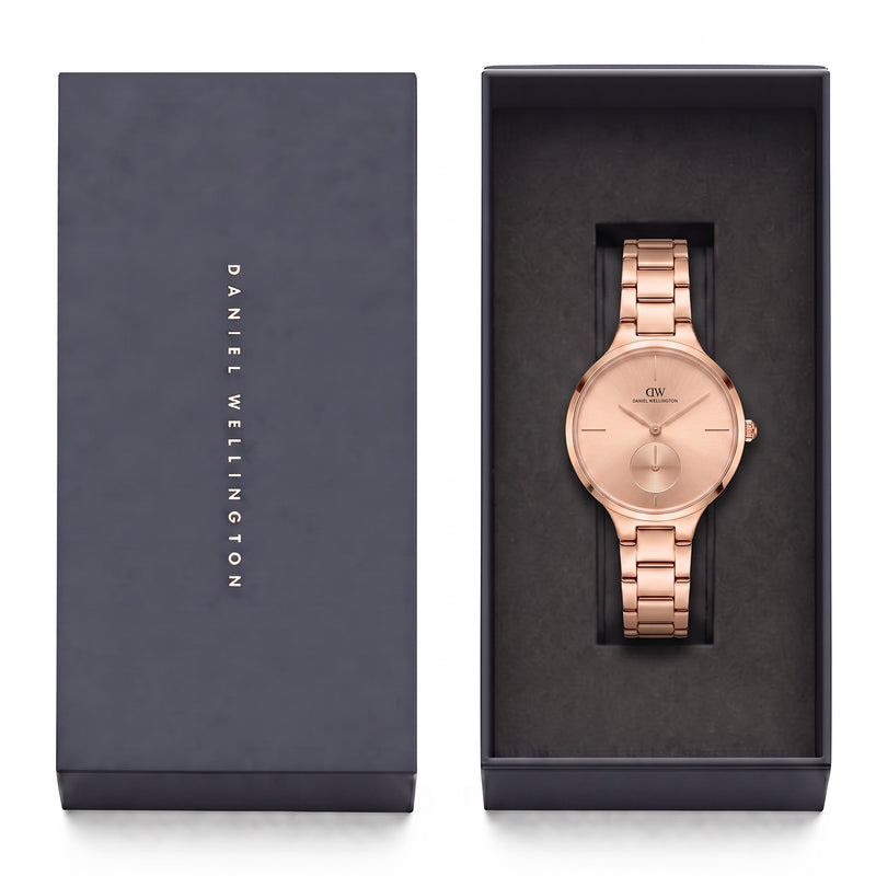 Daniel Wellington Round 32mm Rose Gold-Tone Dial Analog Women Watch - DW0DL2302 Watch Daniel Wellington