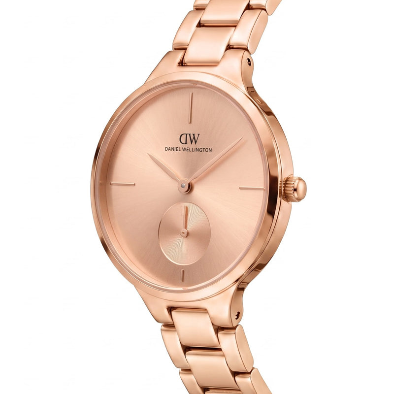 Daniel Wellington Round 32mm Rose Gold-Tone Dial Analog Women Watch - DW0DL2302 Watch Daniel Wellington