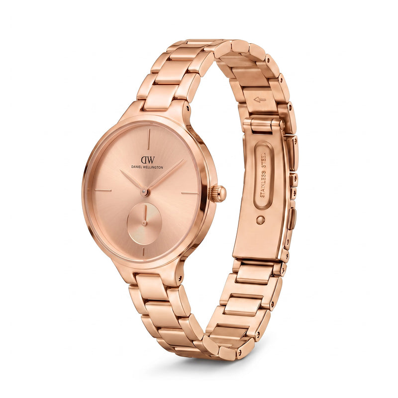 Daniel Wellington Round 32mm Rose Gold-Tone Dial Analog Women Watch - DW0DL2302 Watch Daniel Wellington
