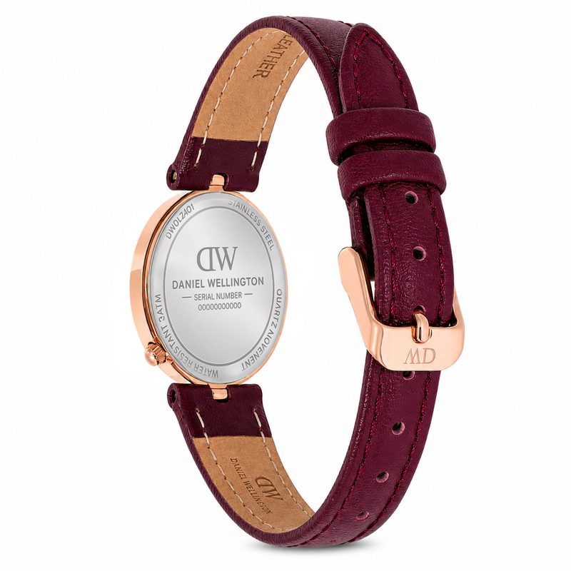 Daniel Wellington Round 23mm Burgundy Dial Analog Women Watch - DW0DL2401 Watch Daniel Wellington