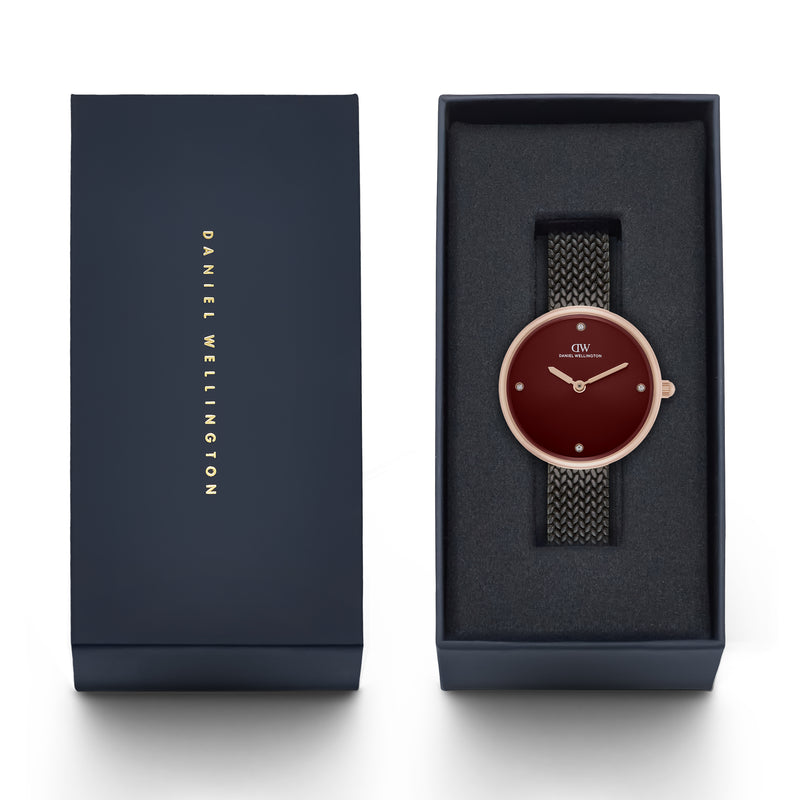 Daniel Wellington Round 30mm Burgundy Dial Analog Women Watch - DW0DL2702 Watch Daniel Wellington