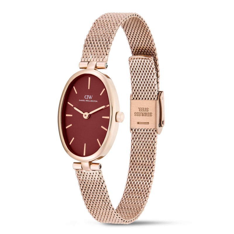 Daniel Wellington Oval 22mm Burgundy Dial Analog Women Watch - DW0DL3001 Watch Daniel Wellington