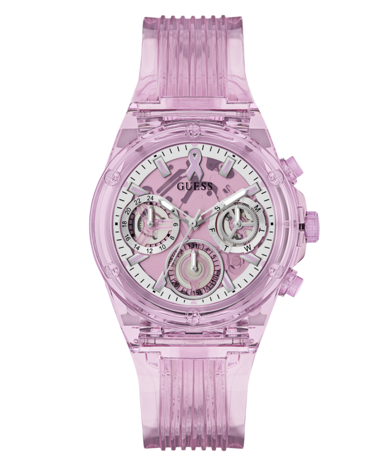 Guess Round 39mm Pink Dial Analog Women Watch - GW0032L9 Watch Guess