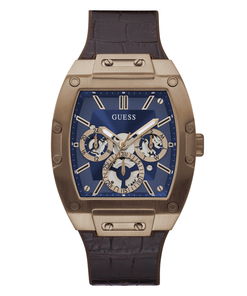 Guess Phoenix Blue Tonneau Dial Multi-function Men Watch Watch Guess