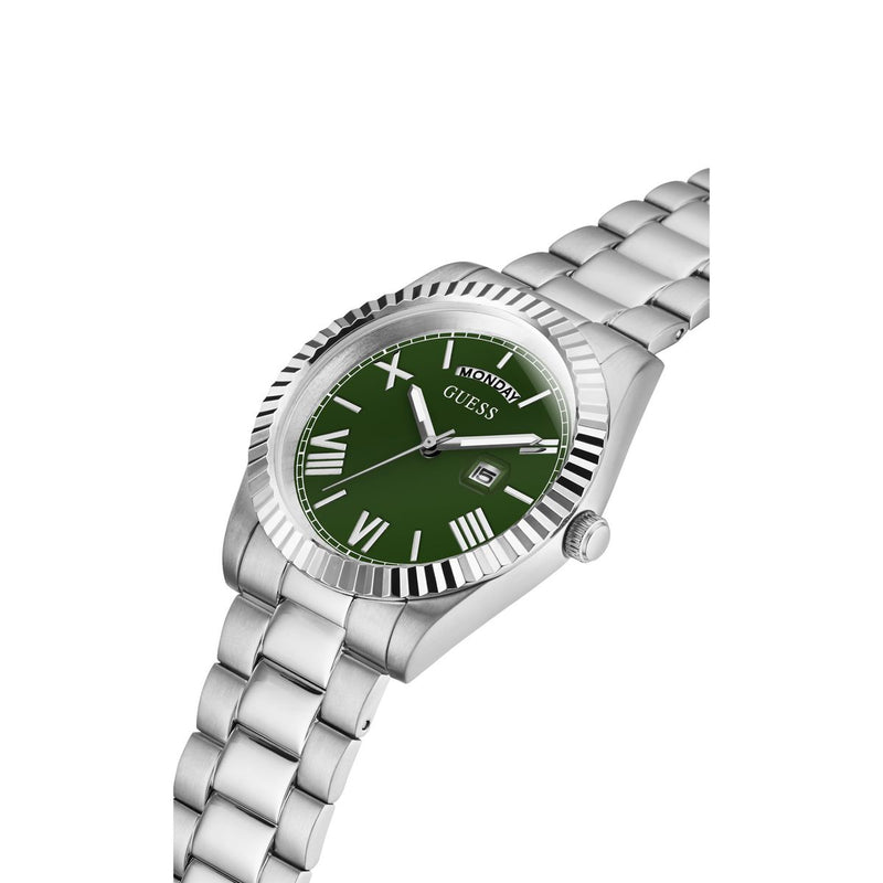 Guess Connoisseur Green Round Dial Quartz Analog Men Watch Watch Guess