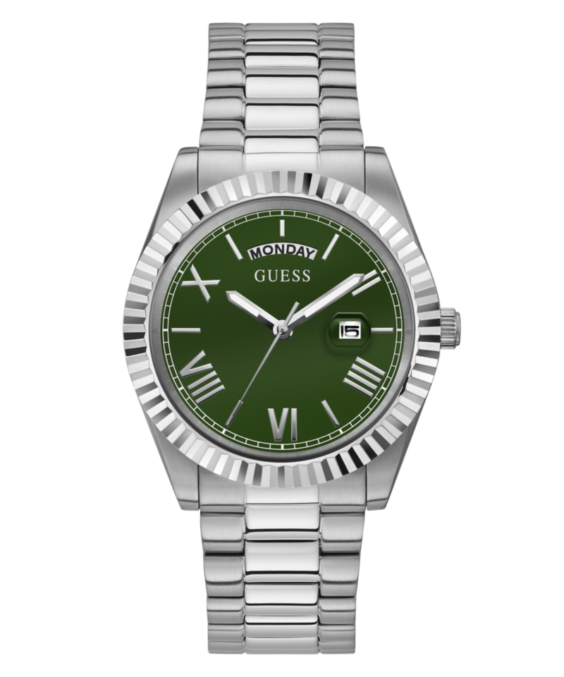Guess Connoisseur Green Round Dial Quartz Analog Men Watch Watch Guess