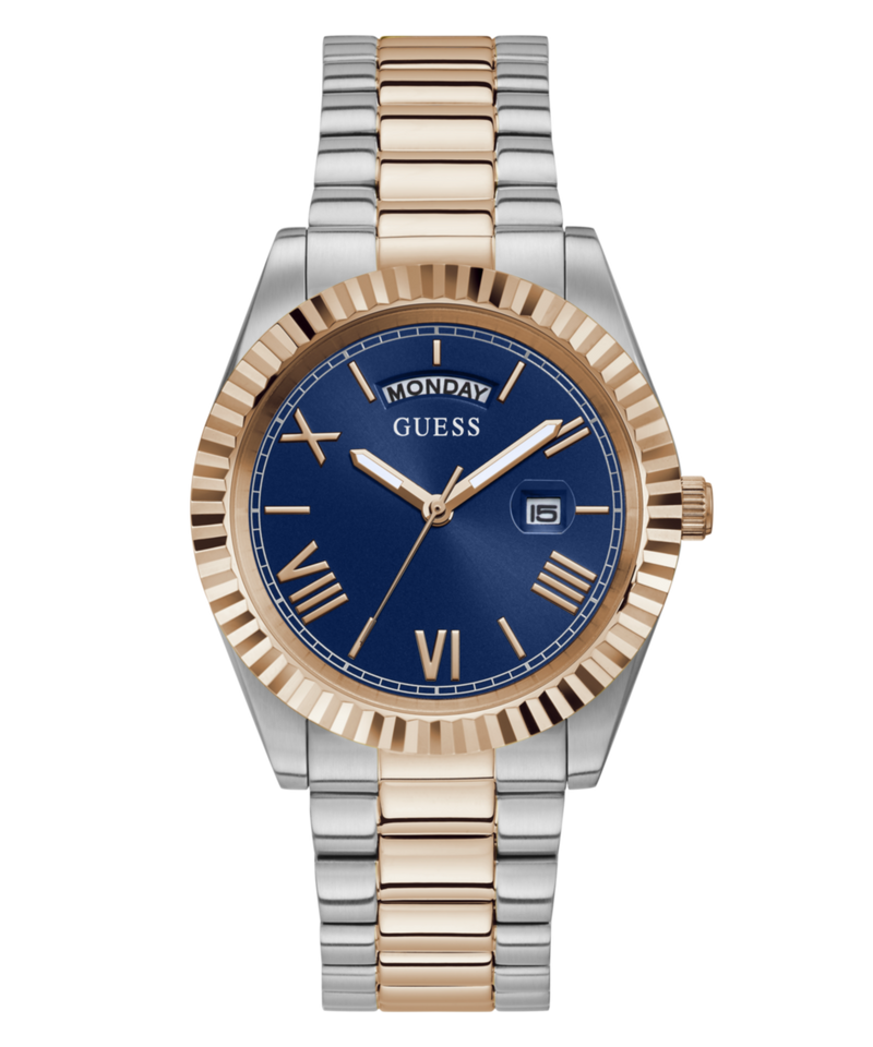 Guess Connoisseur Blue Round Dial Quartz Analog Men Watch Watch Guess