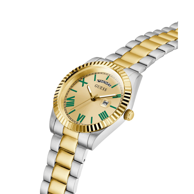 Guess Connoisseur Champagne Round Dial Quartz Analog Men Watch Watch Guess