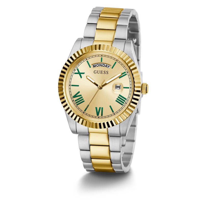 Guess Connoisseur Champagne Round Dial Quartz Analog Men Watch Watch Guess
