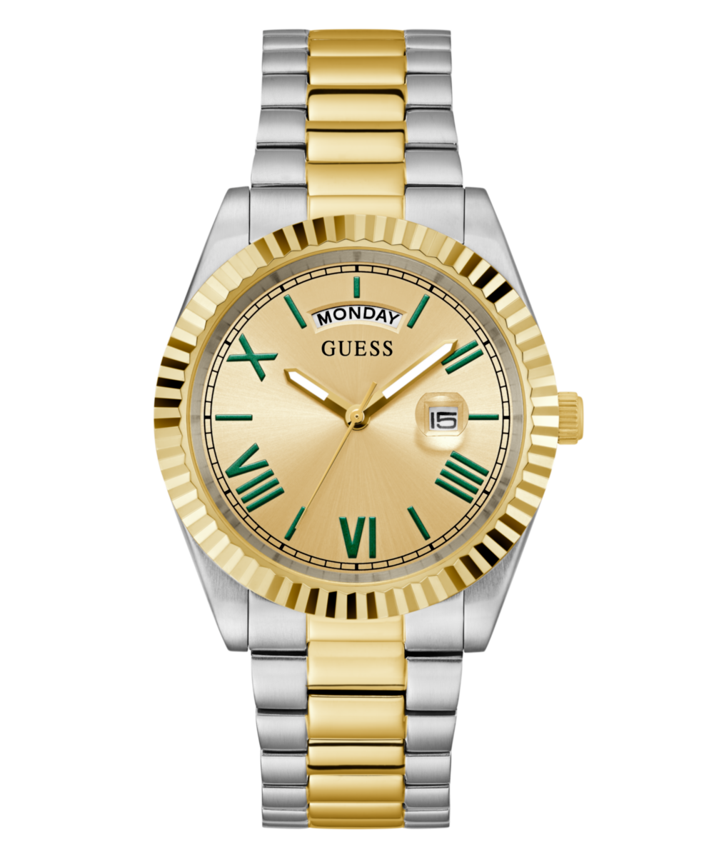 Guess Connoisseur Champagne Round Dial Quartz Analog Men Watch