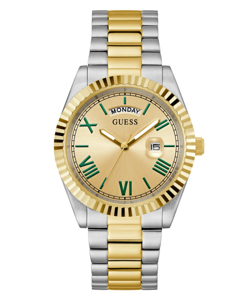 Guess Connoisseur Champagne Round Dial Quartz Analog Men Watch Watch Guess