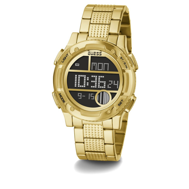 Guess Zip Black Round Dial Digital Men Watch Watch Guess