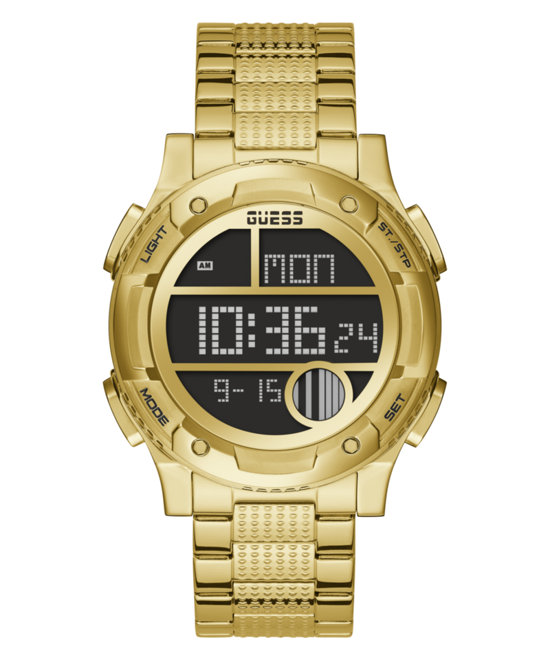 Guess Zip Black Round Dial Digital Men Watch Watch Guess