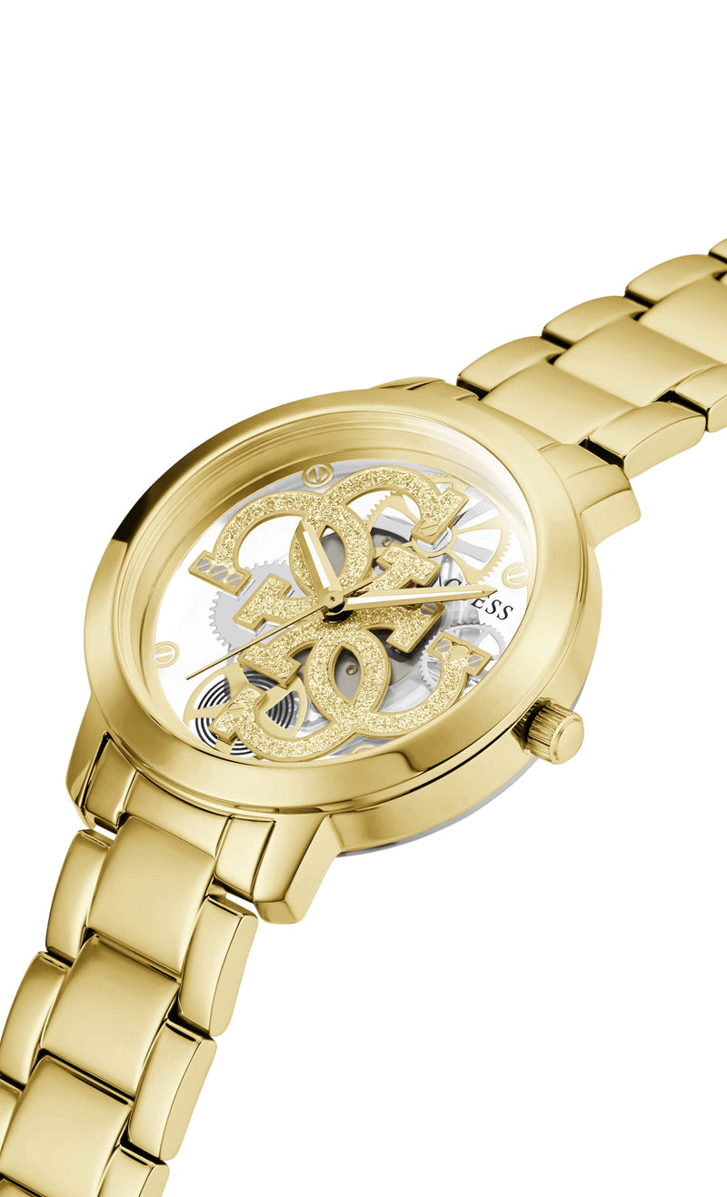 Guess Quattro Gold Round Dial Quartz Analog Women Watch Watch Guess