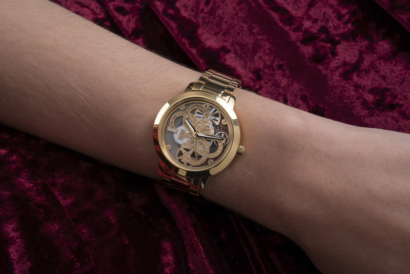 Guess Quattro Gold Round Dial Quartz Analog Women Watch Watch Guess