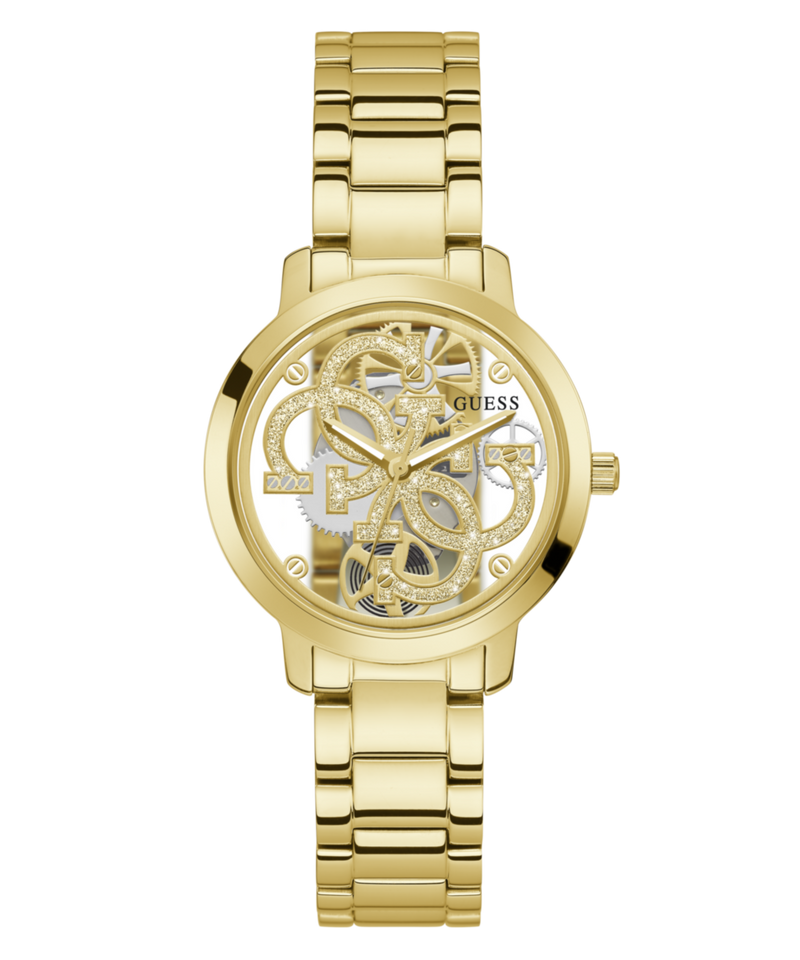 Guess Quattro Gold Round Dial Quartz Analog Women Watch Watch Guess