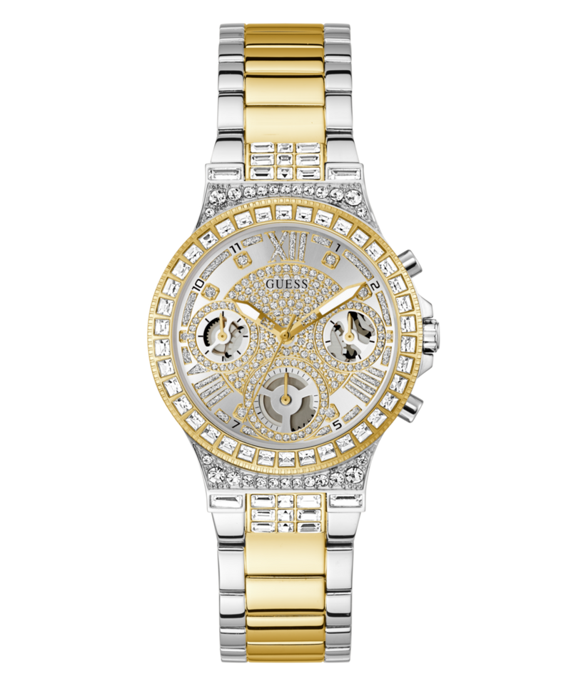 Guess Moonlight Silver Round Quartz Women Watch Watch Guess