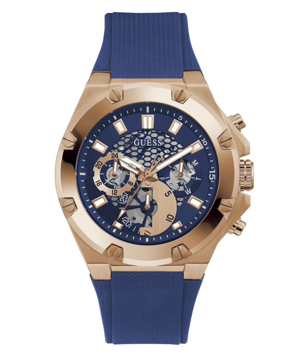Guess Third Gear Rose gold Round Dial Multi-function Men Watch
