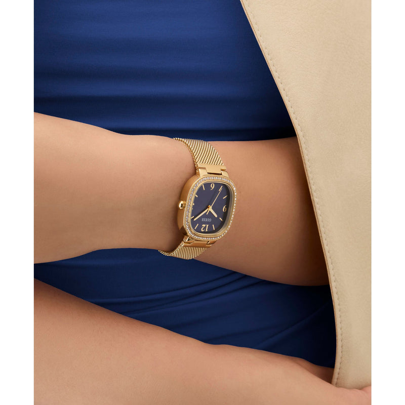 Guess Tapestry Blue Square Dial Quartz Analog Women Watch Watch Guess