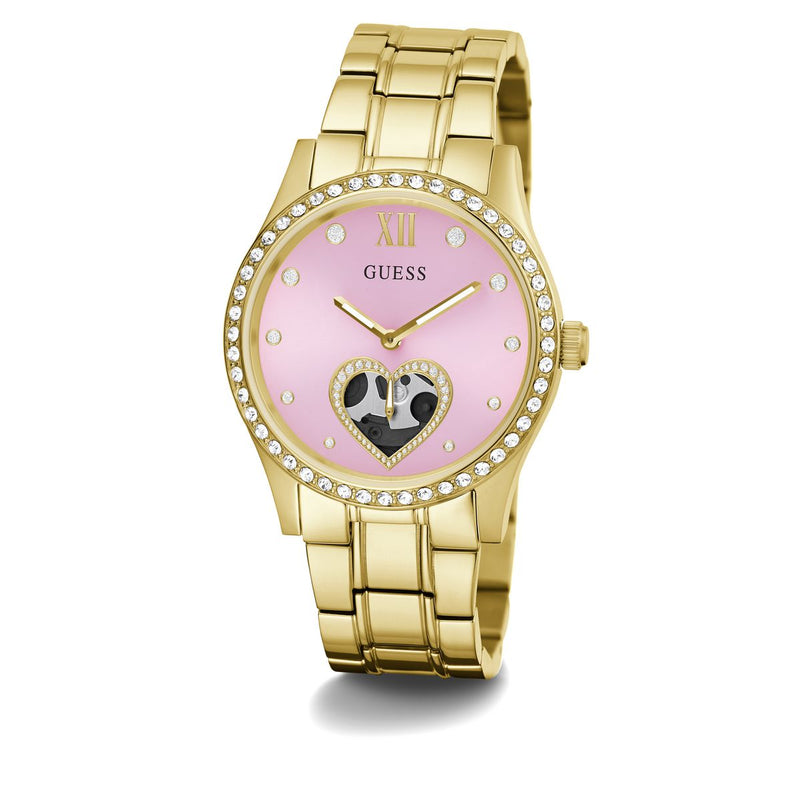 Guess Loved White Round Dial Quartz Analog Women Watch Watch Guess