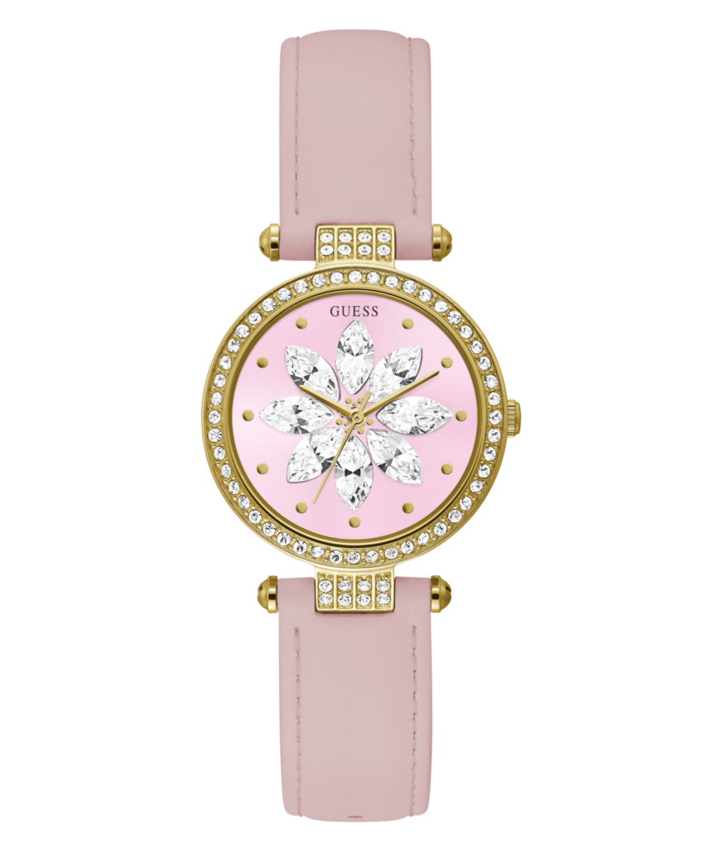 Guess Full Bloom Pink Round Dial Quartz Analog Women Watch