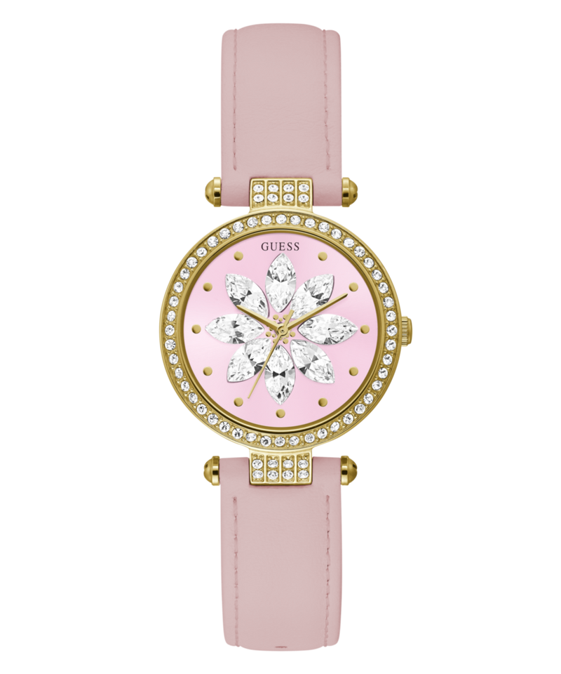 Guess Full Bloom Pink Round Dial Quartz Analog Women Watch Watch Guess