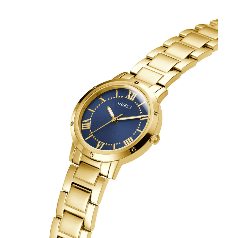 Guess Dawn Blue Round Dial Quartz Analog Women Watch Watch Guess