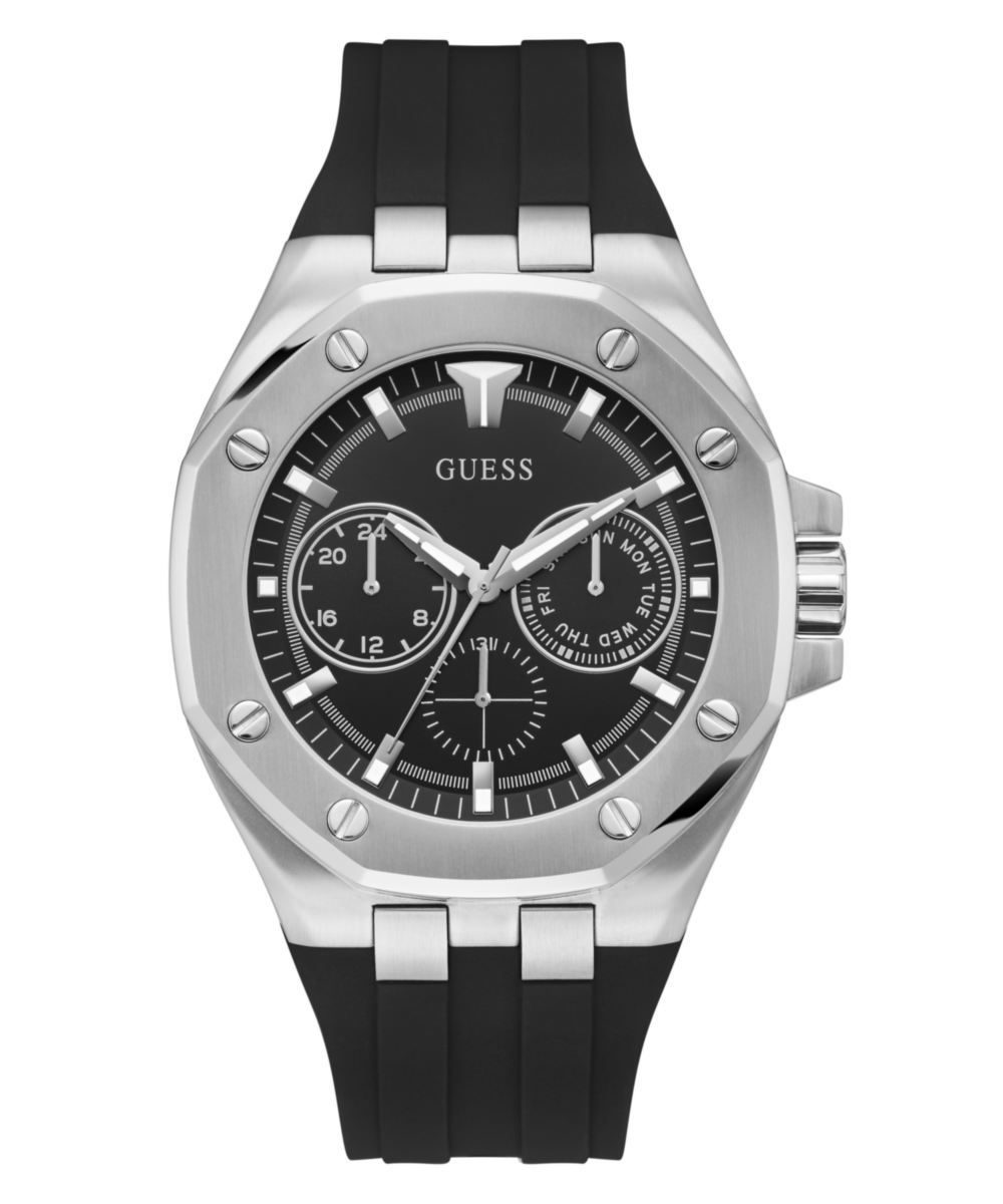 GUESS Men Octogonal Silver Tone Dial Analog Watch - GW0446G1