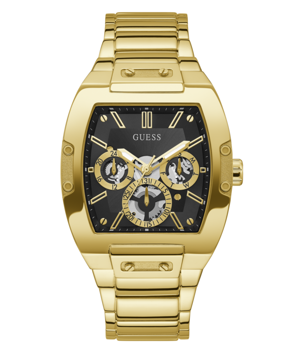 Guess Phoenix Gold Square Dial Multi-function Men Watch