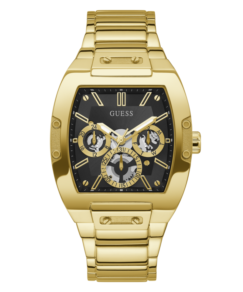 Guess Phoenix Gold Square Dial Multi-function Men Watch Watch Guess