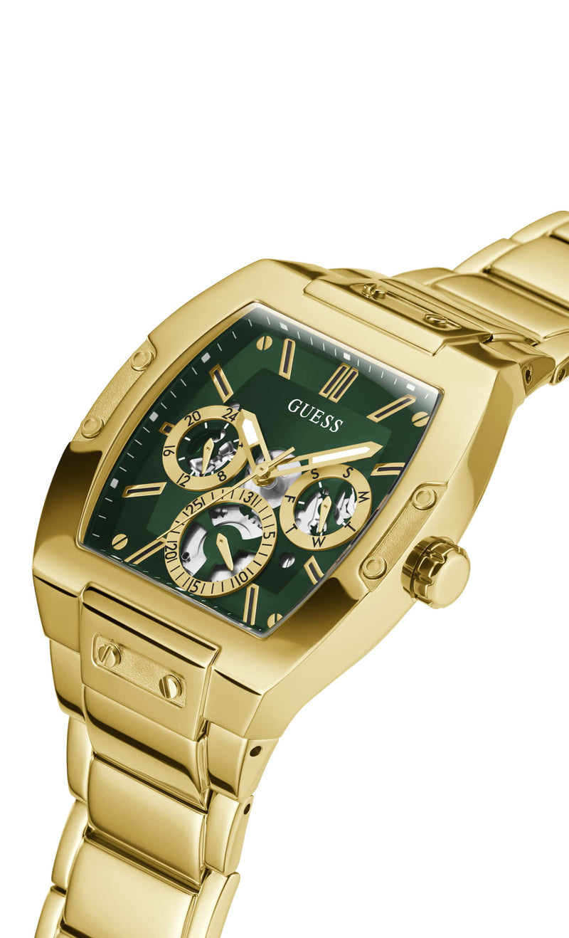 Guess Phoenix Gold Square Dial Multi-function Men Watch Watch Guess