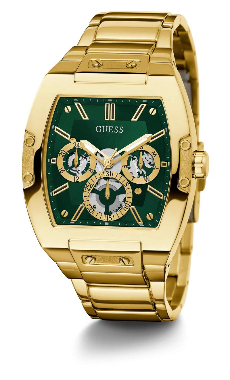 Guess Phoenix Gold Square Dial Multi-function Men Watch Watch Guess