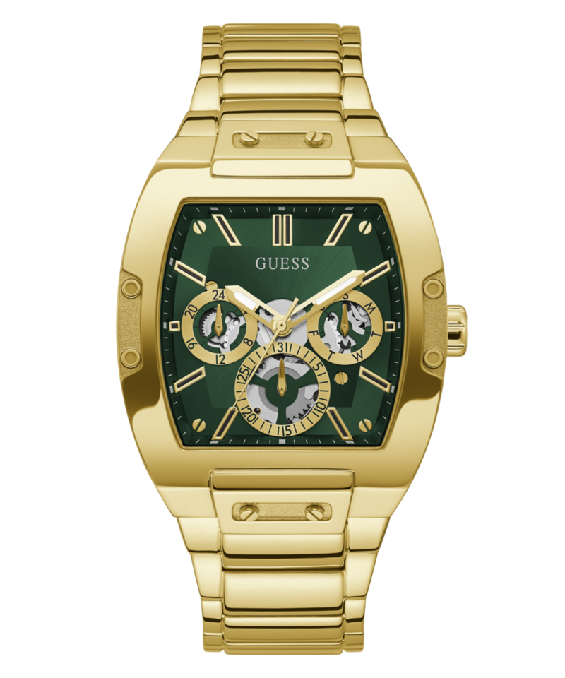 Guess Phoenix Gold Square Dial Multi-function Men Watch Watch Guess