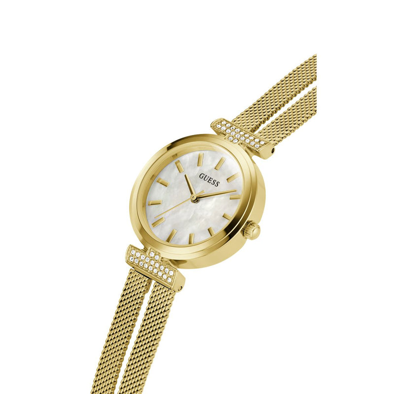 Guess Array Gold Round Dial Analog Women Watch Watch Guess