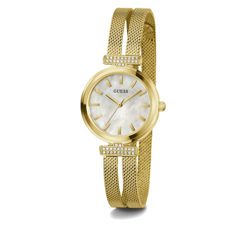 Guess Array Gold Round Dial Analog Women Watch Watch Guess