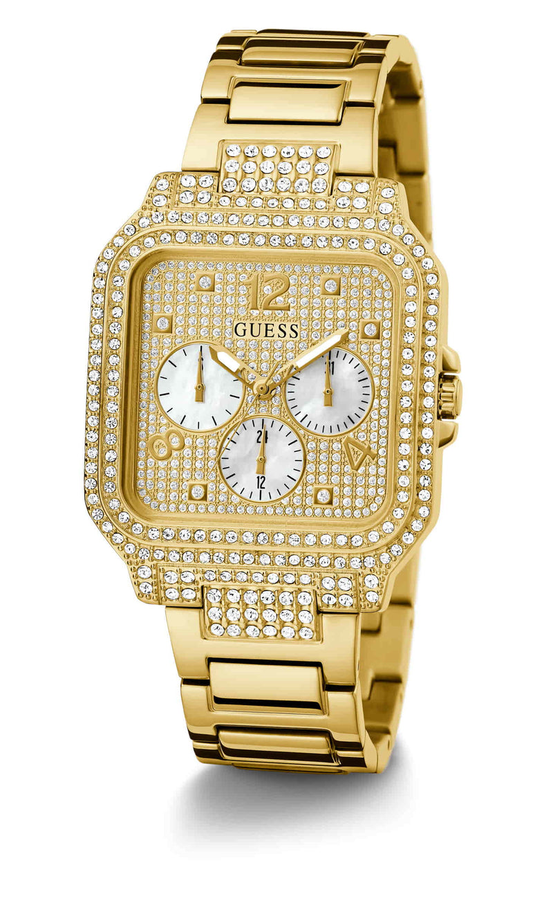 Guess Deco Gold Square Dial Multi-function Women Watch Watch Guess