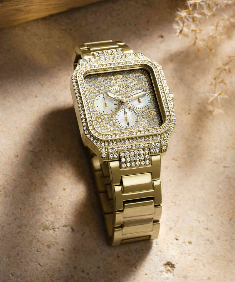 Guess Deco Gold Square Dial Multi-function Women Watch Watch Guess