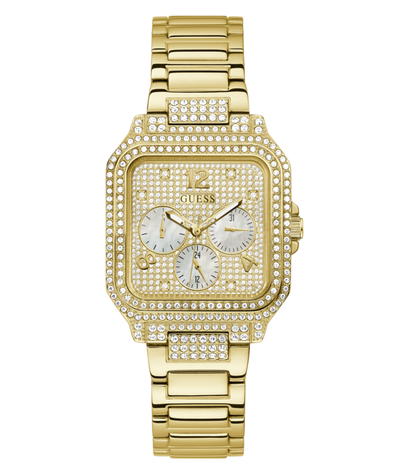 Guess Deco Gold Square Dial Multi-function Women Watch Watch Guess