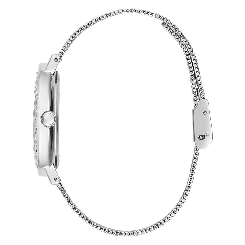 Guess Iconic Silver Round Dial Quartz Analog Women Watch Watch Guess