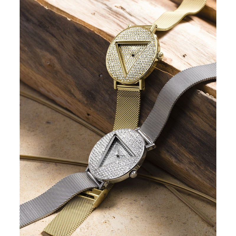 Guess Iconic Silver Round Dial Quartz Analog Women Watch Watch Guess