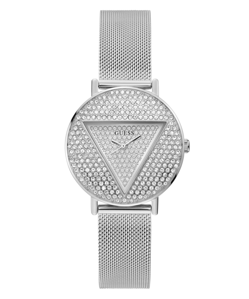 Guess Iconic Silver Round Dial Quartz Analog Women Watch Watch Guess