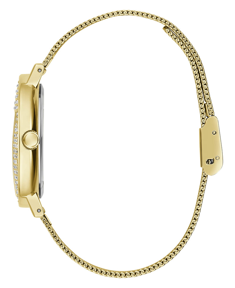 Guess Iconic Champagne Round Dial Analog Women Watch Watch Guess